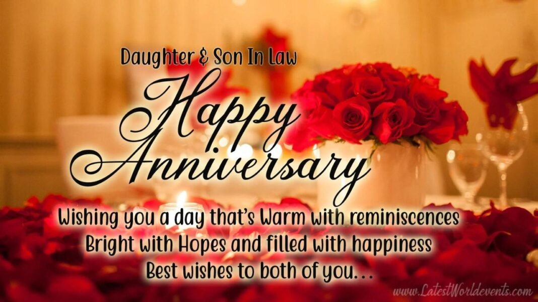 Happy Anniversary Wishes for Daughter and Son-in-Law