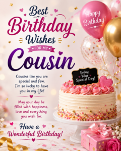 Best Birthday Wishes for Cousin
