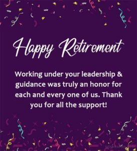 Retirement Wishes for Government Employee