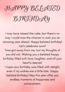 Belated Birthday Wishes for Wife
