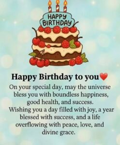 Birthday wish of friend