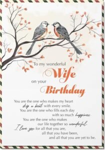 Birthday card wishes for wife with love
