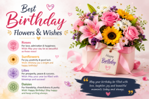 Best birthday flowers and wishes