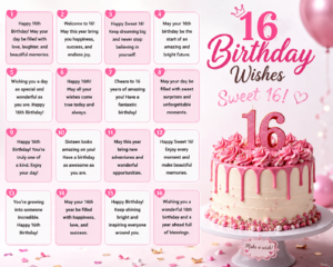 16 birthday wishes