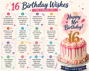 16 birthday wishes