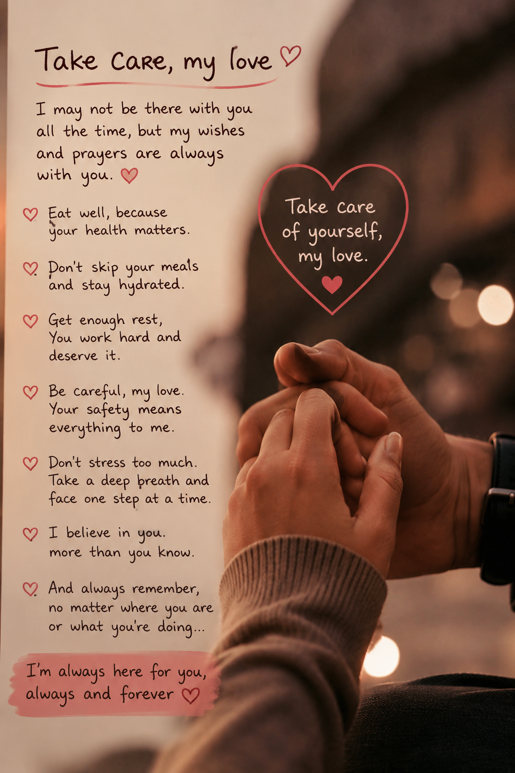 take care messages for boyfriend