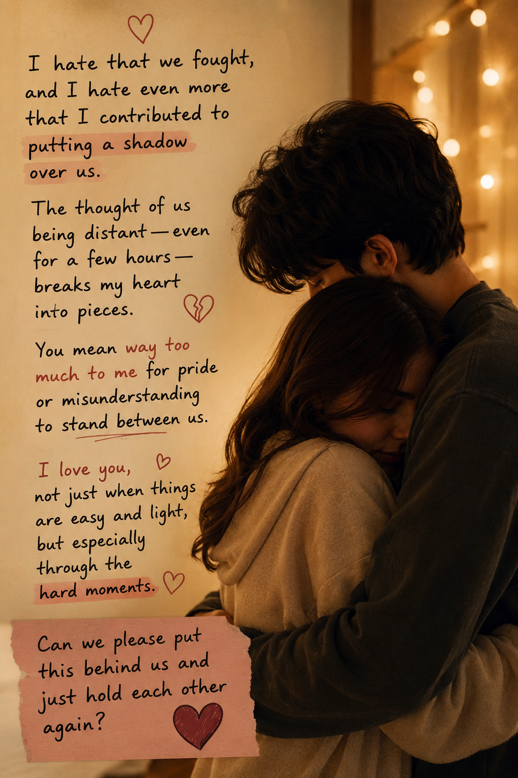 touching messages to make him cry