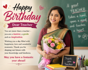Best birthday wishes for teacher