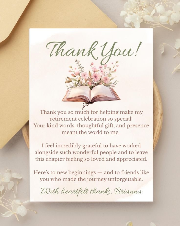 Retirement Thank You Messages