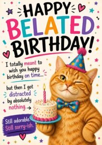 Best belated birthday wishes