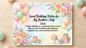 birthday wishes for my brother's wife
