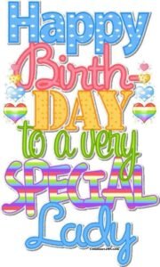 woman happy birthday