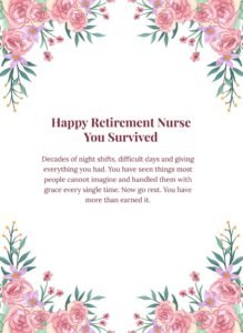 Retirement Wishes for Nurse