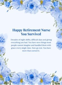 Retirement Wishes for Nurse