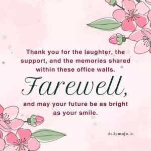 Farewell Messages for Leaving Job