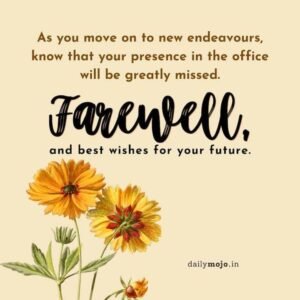 Farewell Messages for Leaving Job