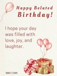 Belated Birthday Wishes for Wife