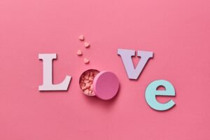 Cute funny and short love messages written on a heart-shaped note