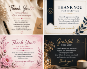 thank you for your time effort and messages