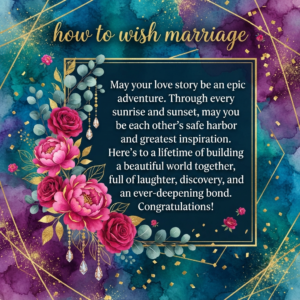 how to wish marriage​