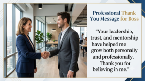 Thank You Messages to Boss