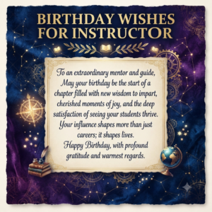 birthday wishes for instructor​
