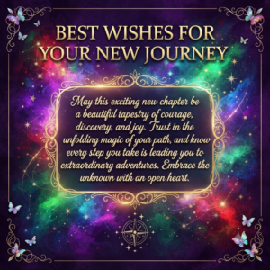 best wishes for your new journey