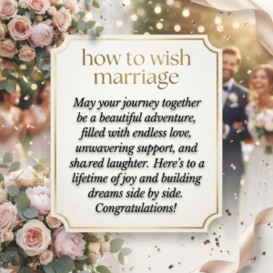how to wish marriage​