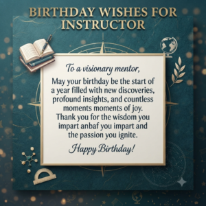 birthday wishes for instructor​