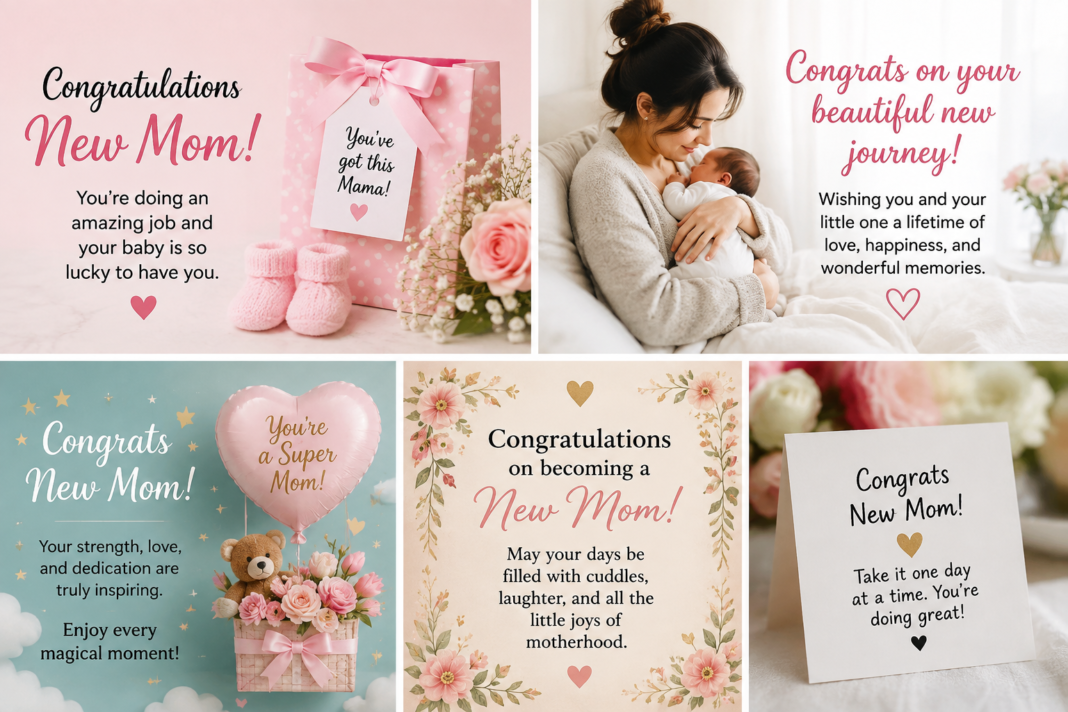how to congratulate a new mom