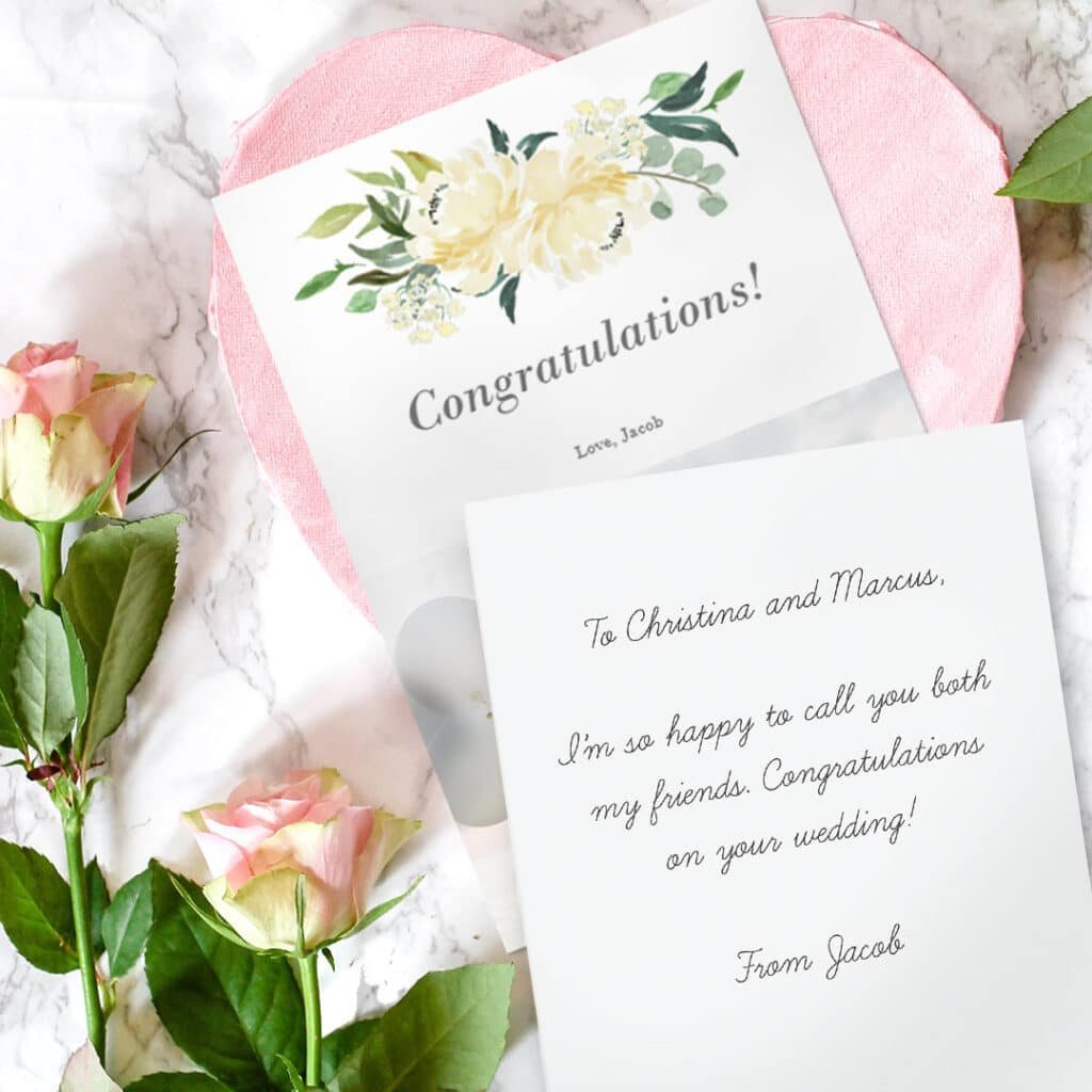 do you say congratulations for a wedding