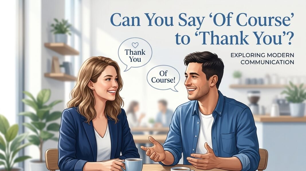 can you say of course to thank you​