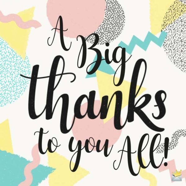 A Big Thank You