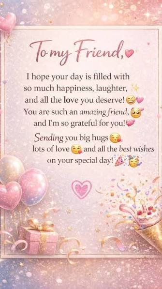 A Happy Birthday Wish to a Friend: