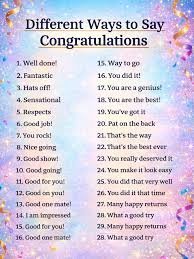 what to say instead of congrats